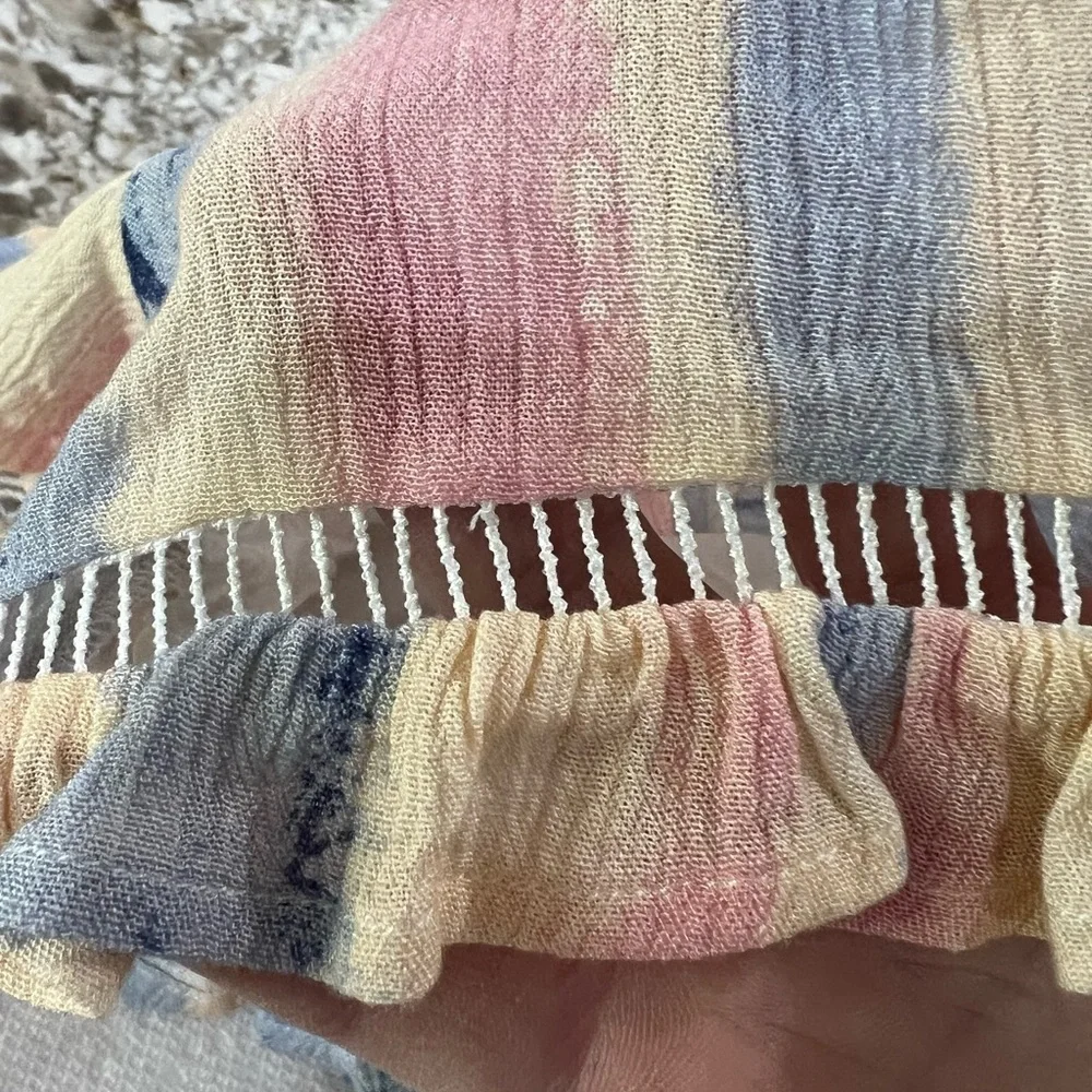 NWT Vintage Havana girls size large pastel stripe romper